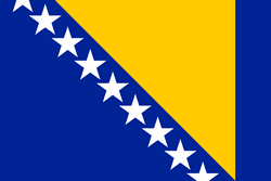 Escudo ou bandeira de Bósnia e Herzegovina
